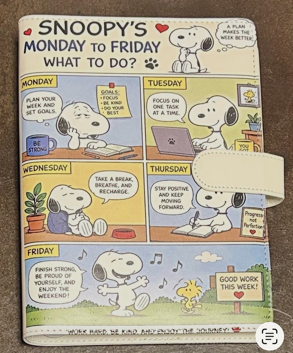 Snoopy size A5 Binder w/ stationery paper